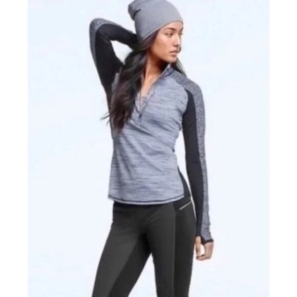 Athleta Running Wild Half Zip Pullover Grey Blue XS - Picture 1 of 7